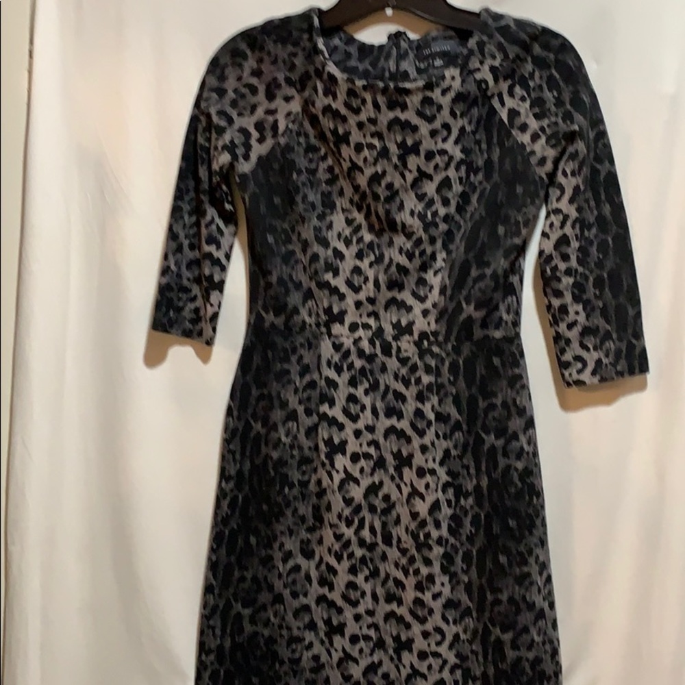 The Limited VINTAGE dress animal print SZ O black